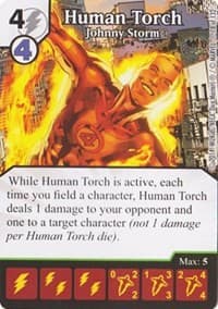 Human Torch - Johnny Storm - Avengers vs X-Men - Dice Masters card