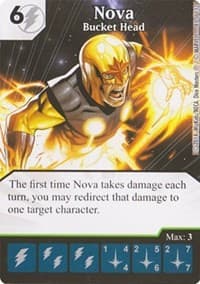 Nova - Buckethead - Avengers vs X-Men - Dice Masters card