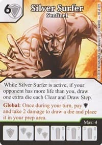 Silver Surfer - Sentinel - Avengers vs X-Men - Dice Masters card
