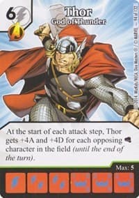 Thor - God of Thunder - Avengers vs X-Men - Dice Masters card