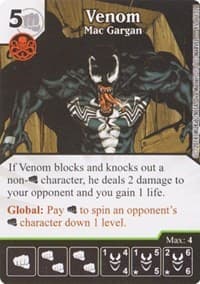 Venom - Mac Gargan - Avengers vs X-Men - Dice Masters card