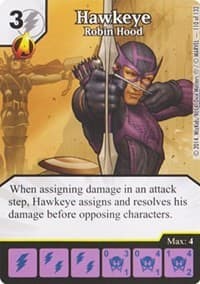 Hawkeye - Robin Hood - Avengers vs X-Men - Dice Masters card