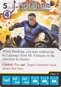 Mr. Fantastic - The Invincible Man - Avengers vs X-Men - Dice Masters card