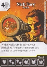 Nick Fury - Patch - Avengers vs X-Men - Dice Masters card
