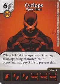 Cyclops - Optic Blast - The Uncanny X-Men - Dice Masters card