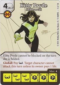 Kitty Pryde - Shadowcat - The Uncanny X-Men - Dice Masters card