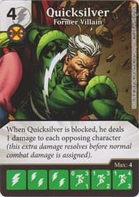 Quicksilver - Former Villain - The Uncanny X-Men - Dice Masters card