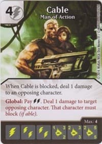 Cable - Man of Action - The Uncanny X-Men - Dice Masters card
