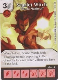 Scarlet Witch - Wanda Maximoff - The Uncanny X-Men - Dice Masters card