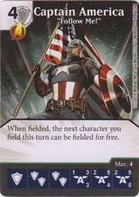 Captain America - "Follow Me!" - The Uncanny X-Men - Dice Masters card