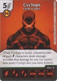 Cyclops - Field Leader - The Uncanny X-Men - Dice Masters card