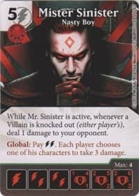 Mister Sinister - Nasty Boy - The Uncanny X-Men - Dice Masters card
