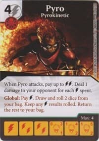 Pyro - Pyrokinetic - The Uncanny X-Men - Dice Masters card