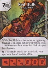 Red Hulk - a.k.a. Rulk - The Uncanny X-Men - Dice Masters card