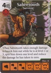 Sabretooth - Survivor - The Uncanny X-Men - Dice Masters card