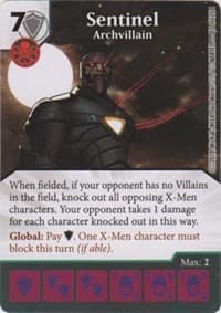 Sentinel - Archvillain - The Uncanny X-Men - Dice Masters card