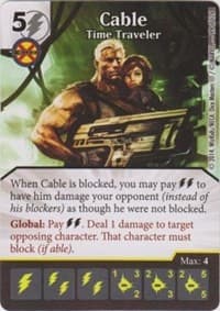 Cable - Time Traveller - The Uncanny X-Men - Dice Masters card