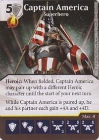 Captain America - Superhero - The Uncanny X-Men - Dice Masters card