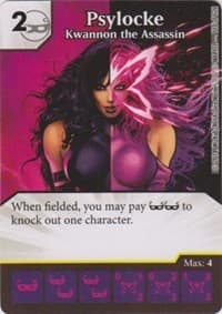 Psylocke - Kwannon the Assassin - The Uncanny X-Men - Dice Masters card