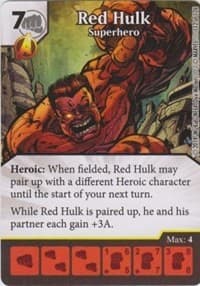 Red Hulk - Superhero - The Uncanny X-Men - Dice Masters card