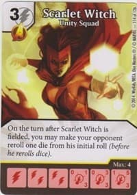 Scarlet Witch - Unity Squad - The Uncanny X-Men - Dice Masters card