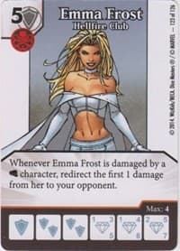 Emma Frost - Hellfire Club - The Uncanny X-Men - Dice Masters card