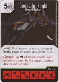Doomcaliber Knight - Fiendish Fighter - Yu-Gi-Oh! Series One - Dice Masters card