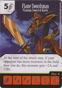 Flame Swordsman - Flaming Sword of Battle - Yu-Gi-Oh! Series One - Dice Masters card
