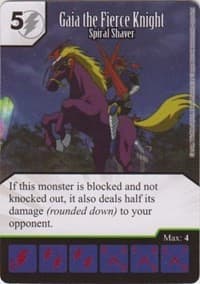 Gaia the Fierce Knight - Spiral Shaver - Yu-Gi-Oh! Series One - Dice Masters card