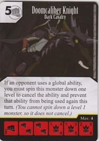 Doomcaliber Knight - Dark Cavalry - Yu-Gi-Oh! Series One - Dice Masters card