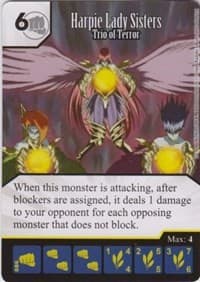 Harpie Lady Sisters - Trio of Terror - Yu-Gi-Oh! Series One - Dice Masters card