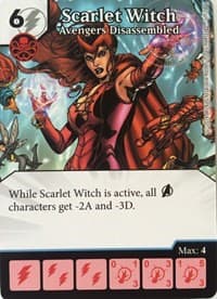 Scarlet Witch - Avengers Disassembled - UXM Avengers Disassembled: Organized Play - Dice Masters card