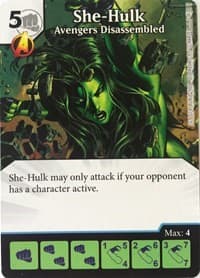 She-Hulk - Avengers Disassembled - UXM Avengers Disassembled: Organized Play - Dice Masters card