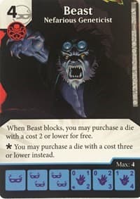 Beast - Nefarious Geneticist - The Uncanny X-Men: Organized Play - Dice Masters card