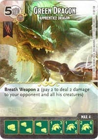 Green Dragon - Apprentice Dragon - D&D: Battle for Faerun - Dice Masters card