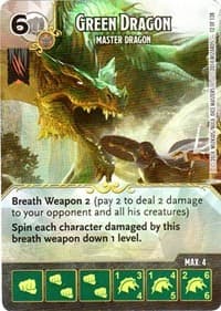 Green Dragon - Master Dragon - D&D: Battle for Faerun - Dice Masters card
