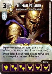Human Paladin - Minion Order of the Gauntlet - D&D: Battle for Faerun - Dice Masters card