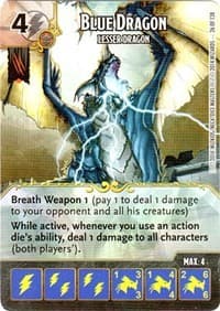 Blue Dragon - Lesser Dragon - D&D: Battle for Faerun - Dice Masters card