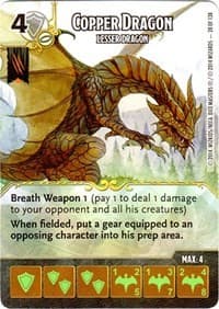 Copper Dragon - Lesser Undead Dragon - D&D: Battle for Faerun - Dice Masters card
