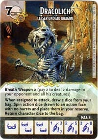 Dracolich - Lesser Undead Dragon - D&D: Battle for Faerun - Dice Masters card
