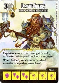 Dwarf Cleric - Lesser Order of the Gauntlet - D&D: Battle for Faerun - Dice Masters card