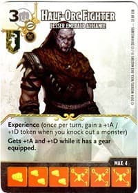 Half-Orc Fighter - Lesser Emerald Alliance - D&D: Battle for Faerun - Dice Masters card