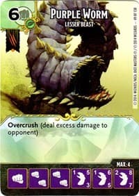 Purple Worm - Lesser Beast - D&D: Battle for Faerun - Dice Masters card