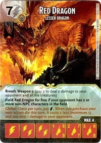 Red Dragon - Lesser Dragon - D&D: Battle for Faerun - Dice Masters card