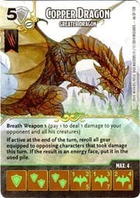 Copper Dragon - Greater Undead Dragon - D&D: Battle for Faerun - Dice Masters card