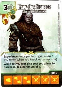 Half-Orc Fighter - Greater Lords Alliance - D&D: Battle for Faerun - Dice Masters card