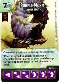 Purple Worm - Greater Beast - D&D: Battle for Faerun - Dice Masters card