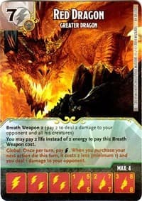 Red Dragon - Greater Dragon - D&D: Battle for Faerun - Dice Masters card