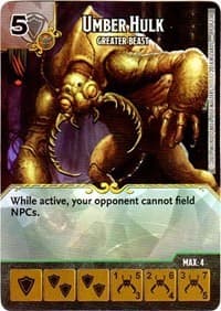 Umber Hulk - Greater Beast - D&D: Battle for Faerun - Dice Masters card