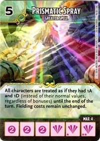 Prismatic Spray - Greater Spell - D&D: Battle for Faerun - Dice Masters card